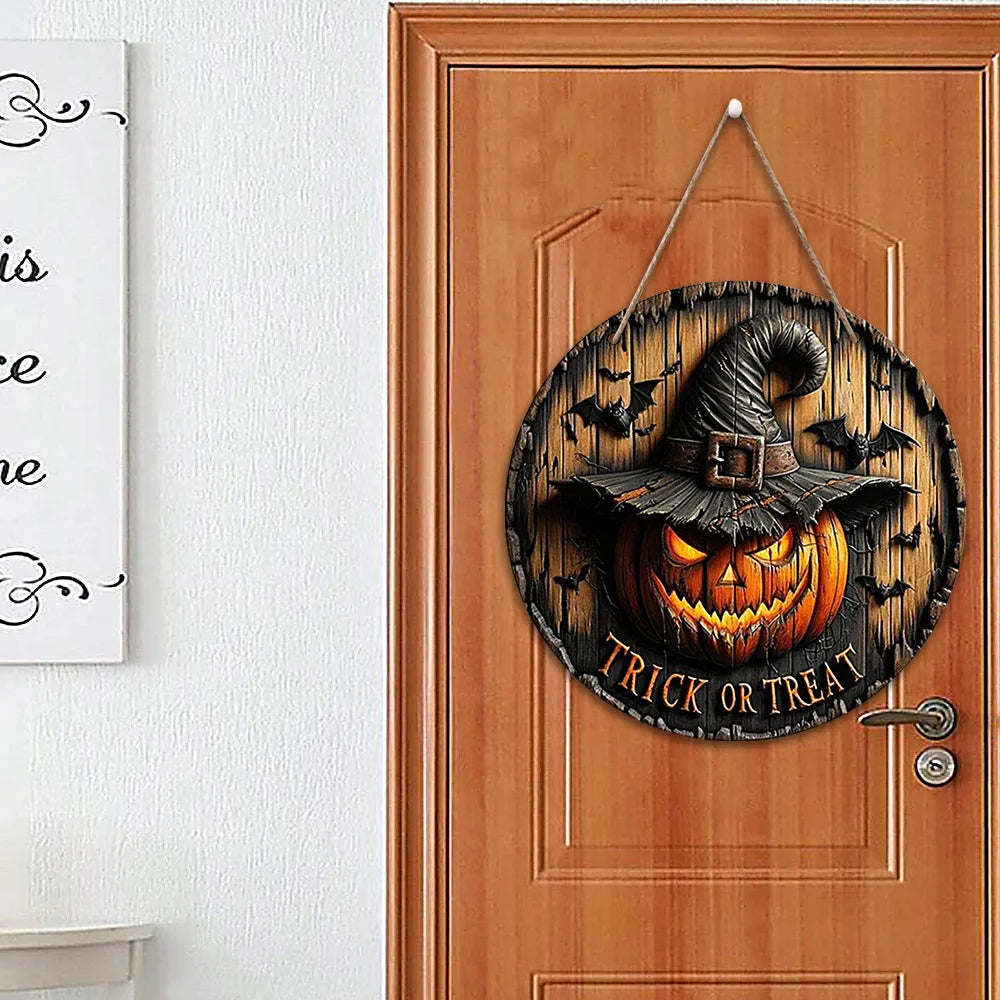 Halloween wood decoration signs