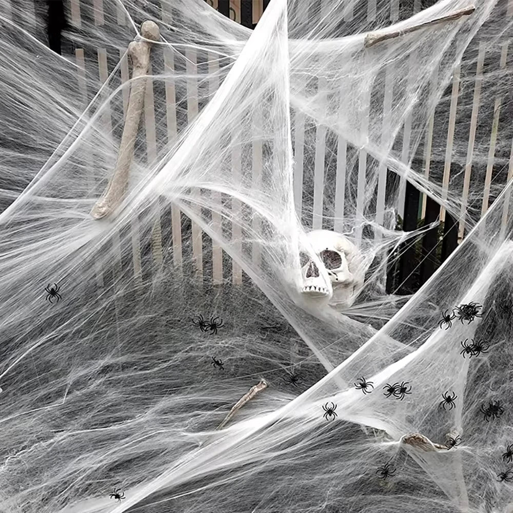 Halloween spider web decoration