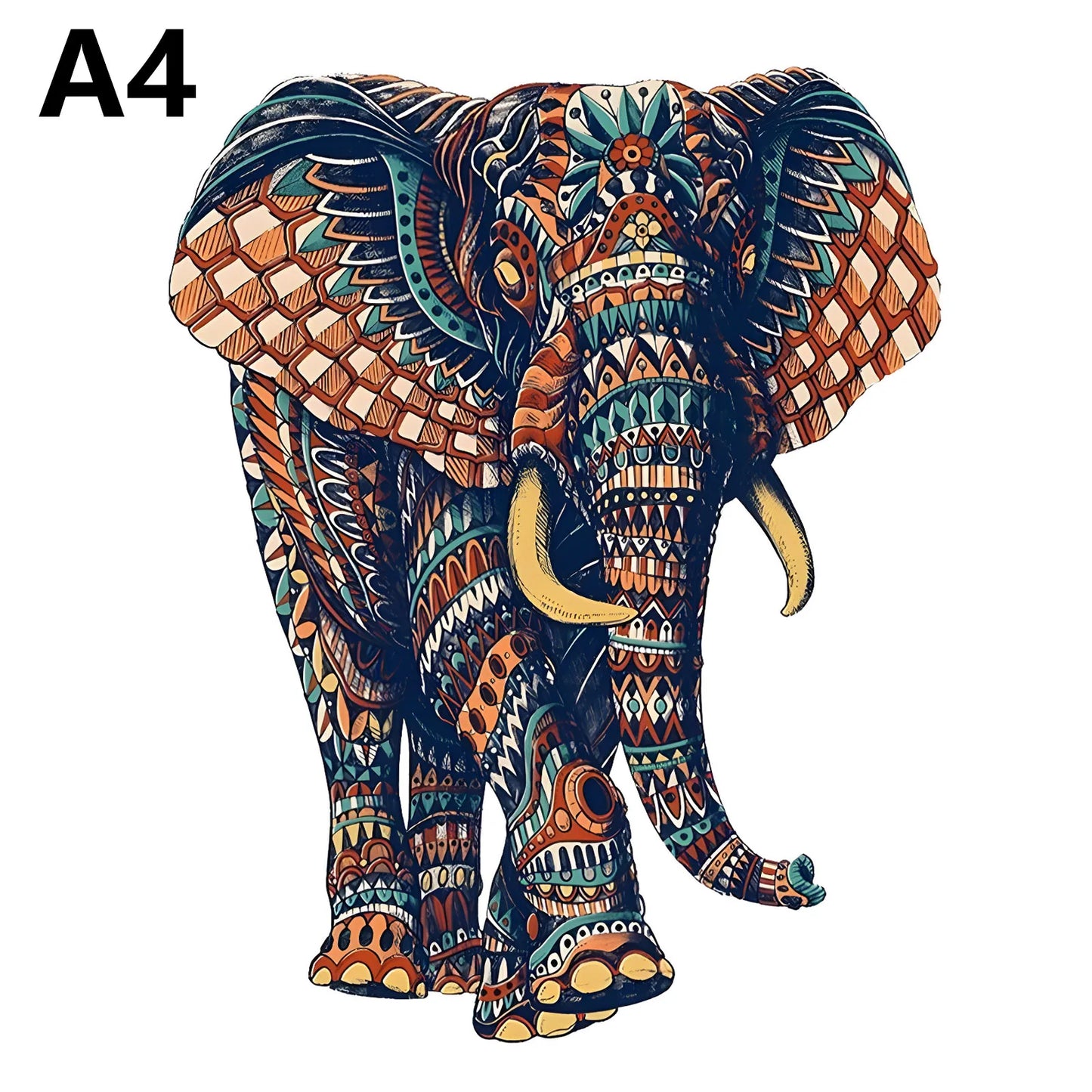 elephant wooden puzzle stress relief