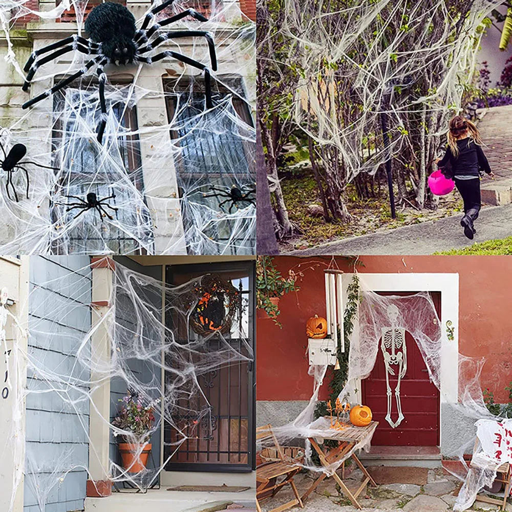 Halloween spider web decoration