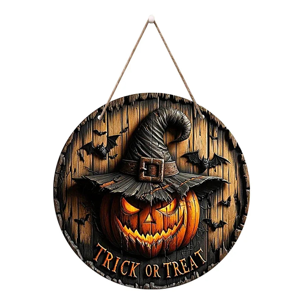 Halloween wood decoration signs