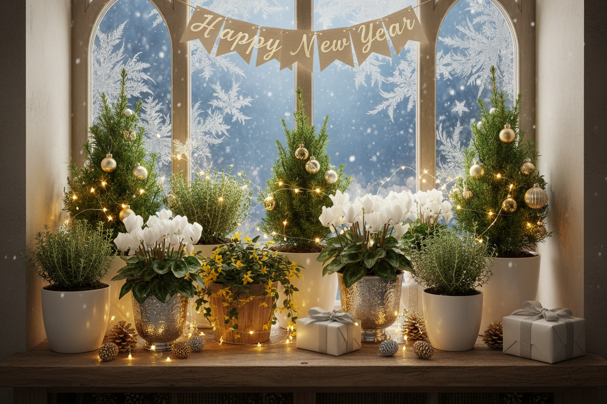 HOME GARDENING WITH NEW YEAR AND WINTER