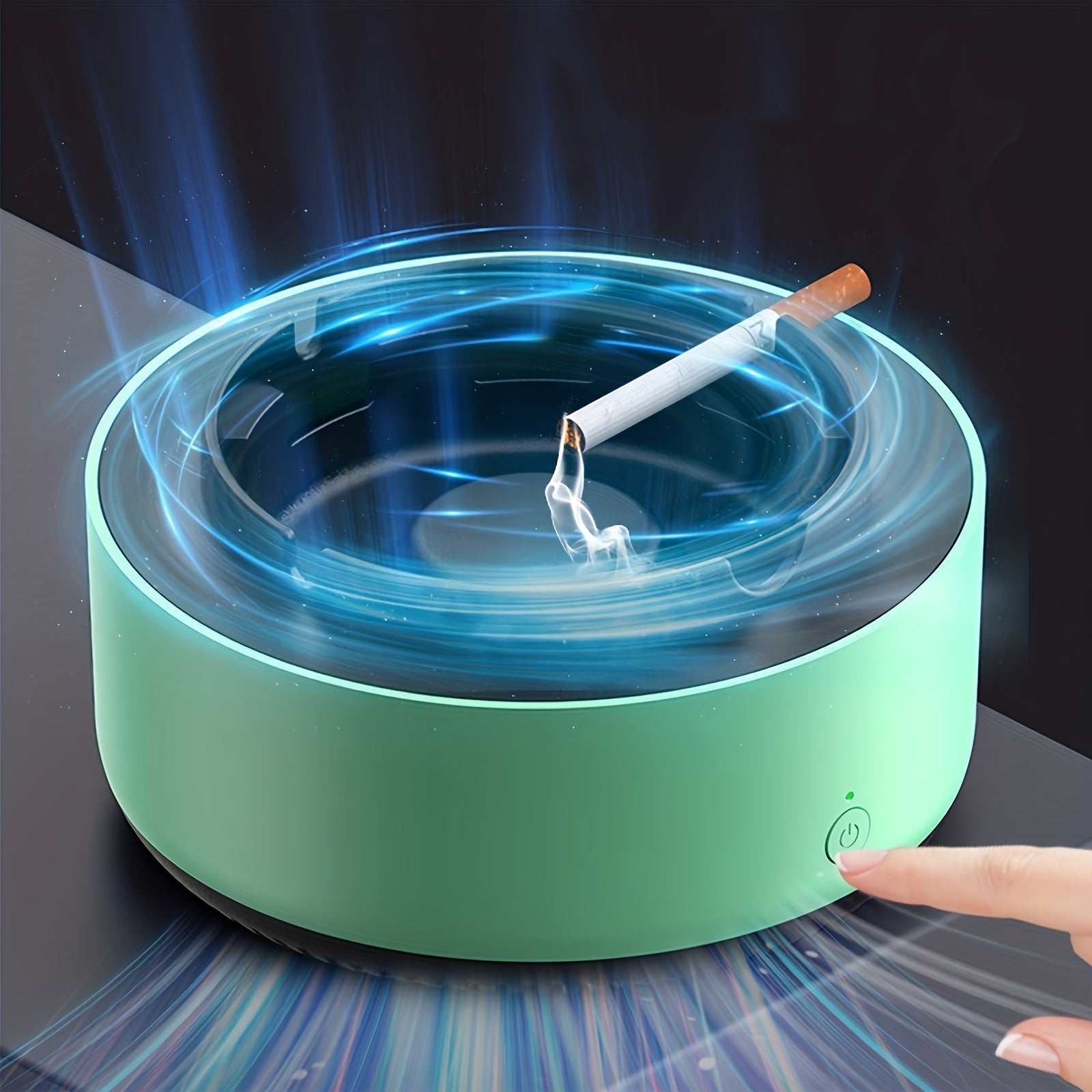 1pc Smart Ashtray Air Purifier – Eliminates Smoke & Odor Home Gadget Christmas Gift