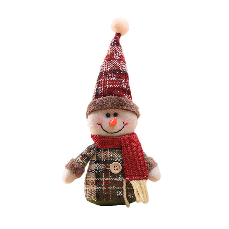 Christmas Cloth Dolls | Snowflake Plaid Holiday Decor