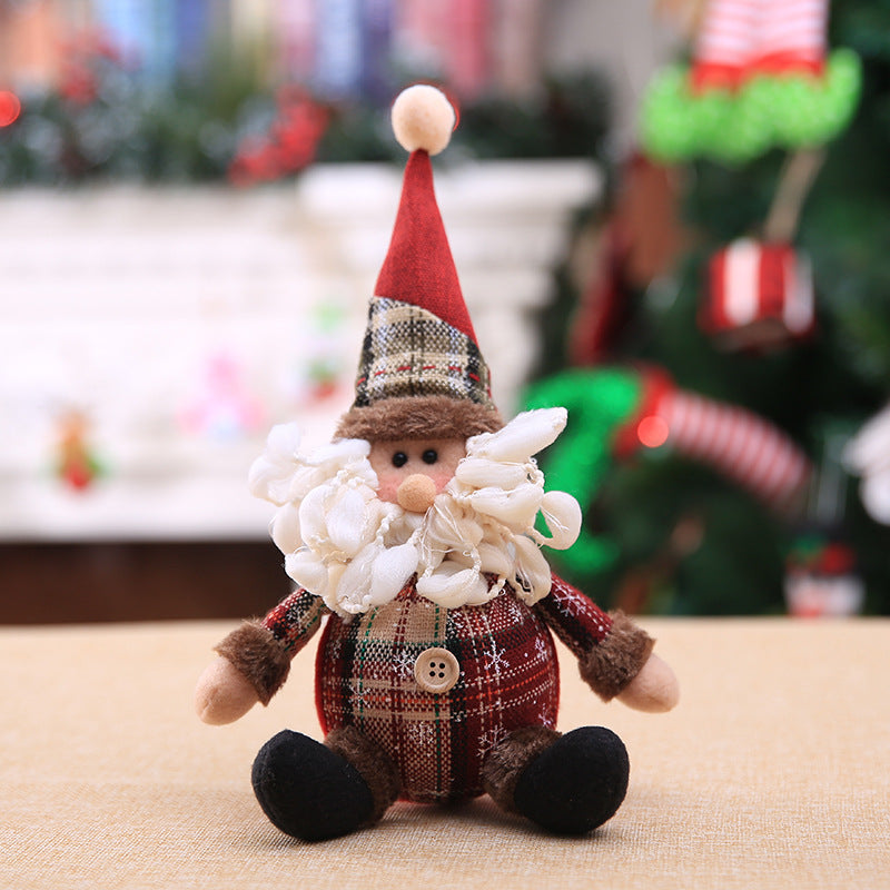 Christmas Cloth Dolls | Snowflake Plaid Holiday Decor