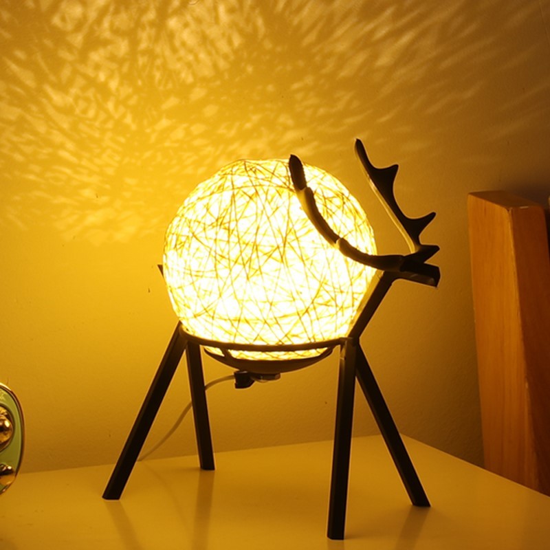 Couples Retro Bedside Lamp for Bedroom Night Light