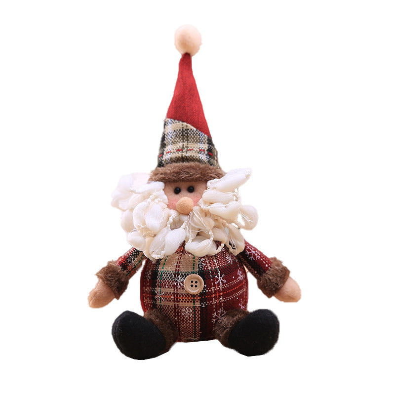 Christmas Cloth Dolls | Snowflake Plaid Holiday Decor
