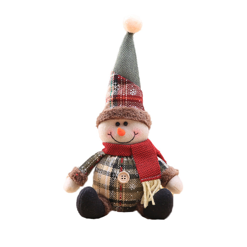 Christmas Cloth Dolls | Snowflake Plaid Holiday Decor