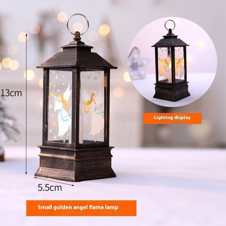 Christmas Santa Claus LED Night Light - Battery-Powered Hanging Lantern for Indoor & Outdoor Decor