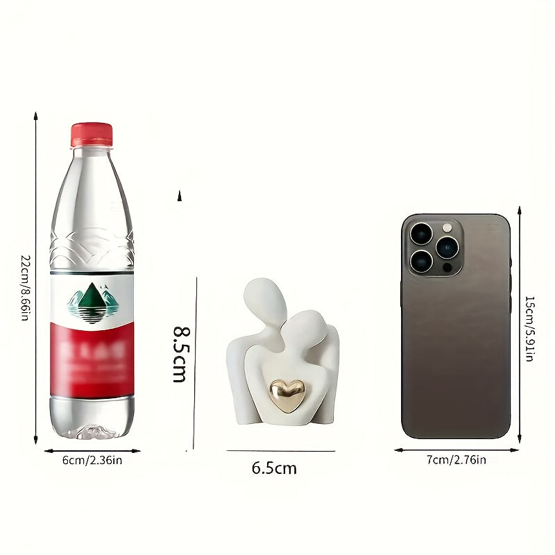Measurement chart comparing a bottle, a figurine.