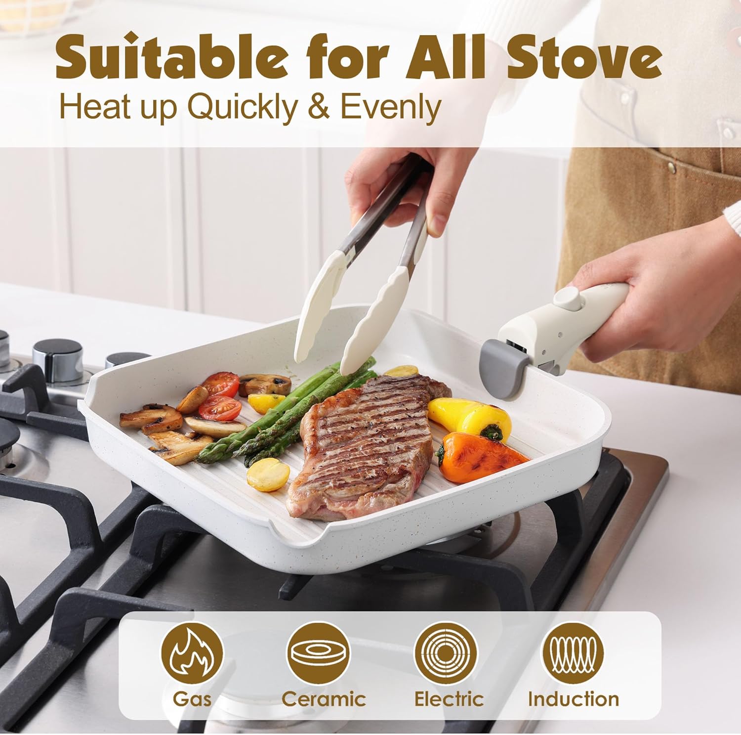 20 Pc Non-Stick Stackable Cookware Set 