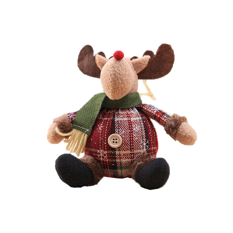 Christmas Cloth Dolls | Snowflake Plaid Holiday Decor