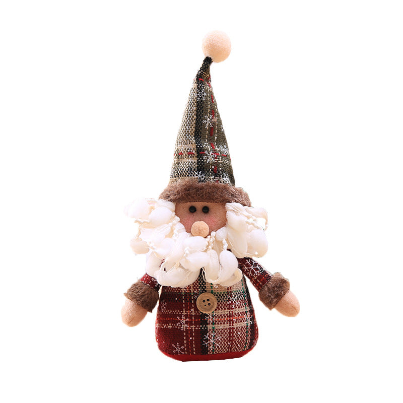 Christmas Cloth Dolls | Snowflake Plaid Holiday Decor