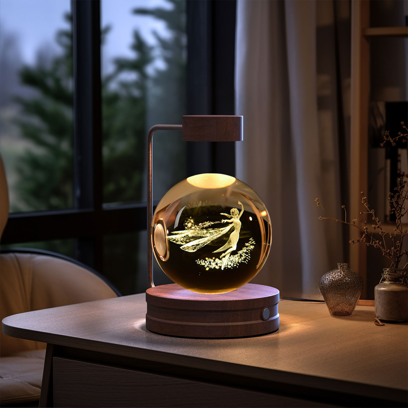 Crystal Ball Cosmic Dinosaur USB Night Light