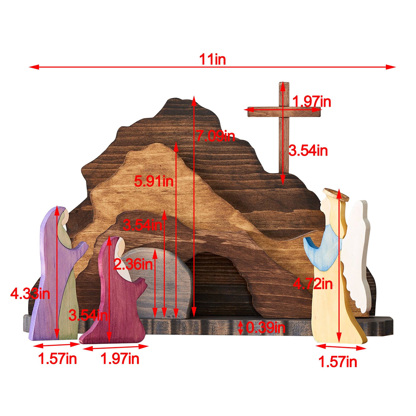 Cross Border Easter Wooden Nativity Scene Montessori Inspired Jesus Decoration Handcrafted Easter Home Decor