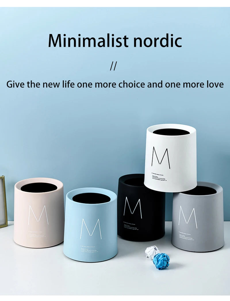 Nordic Desktop Double-Layer Mini Trash Can | Customizable Coffee Table, Desk, Bedside Storage Bucket