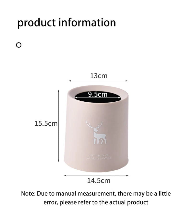 Nordic Desktop Double-Layer Mini Trash Can | Customizable Coffee Table, Desk, Bedside Storage Bucket