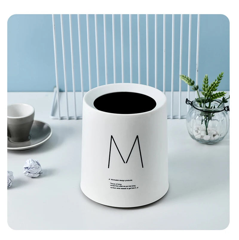 Nordic Desktop Double-Layer Mini Trash Can | Customizable Coffee Table, Desk, Bedside Storage Bucket