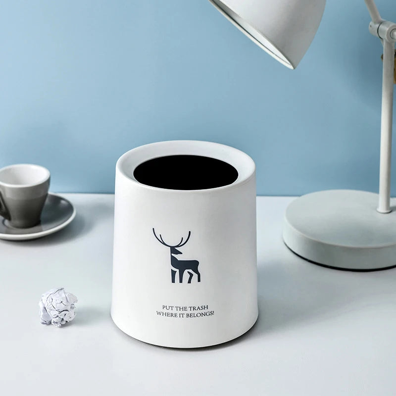 Nordic Desktop Double-Layer Mini Trash Can | Customizable Coffee Table, Desk, Bedside Storage Bucket