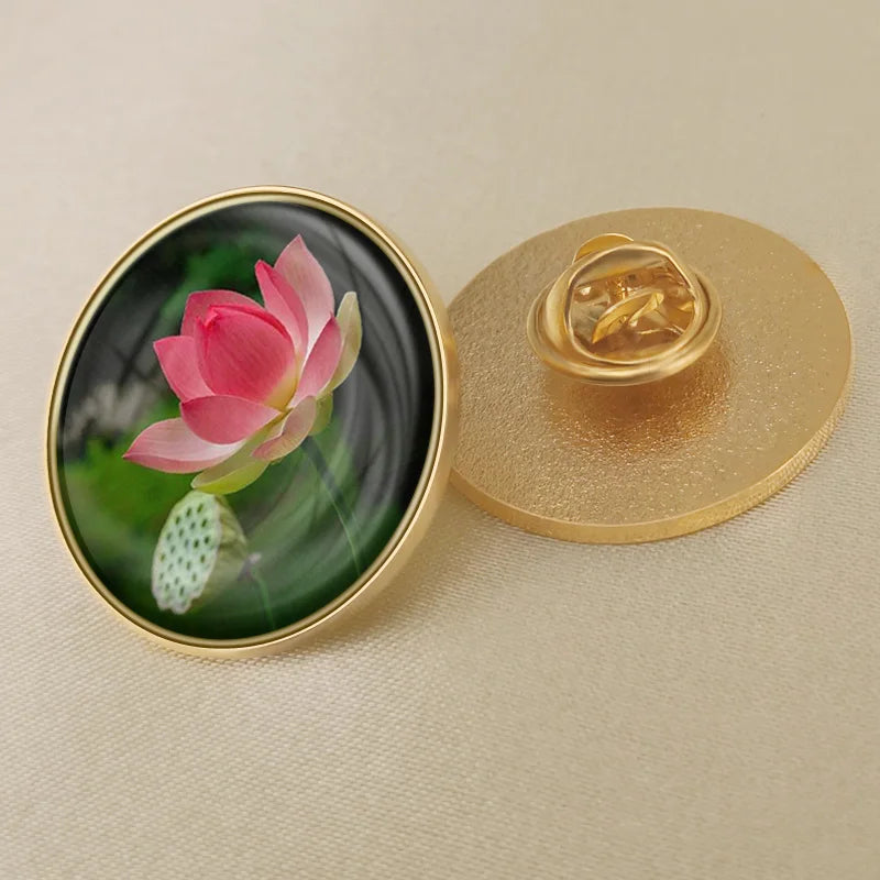 India National Symbols Lapel Pins | Map, Flag, Emblem & National Flower Brooch Badges