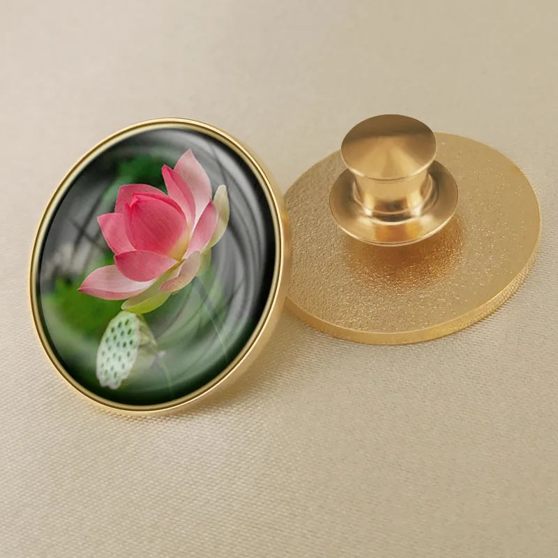 India National Symbols Lapel Pins | Map, Flag, Emblem & National Flower Brooch Badges