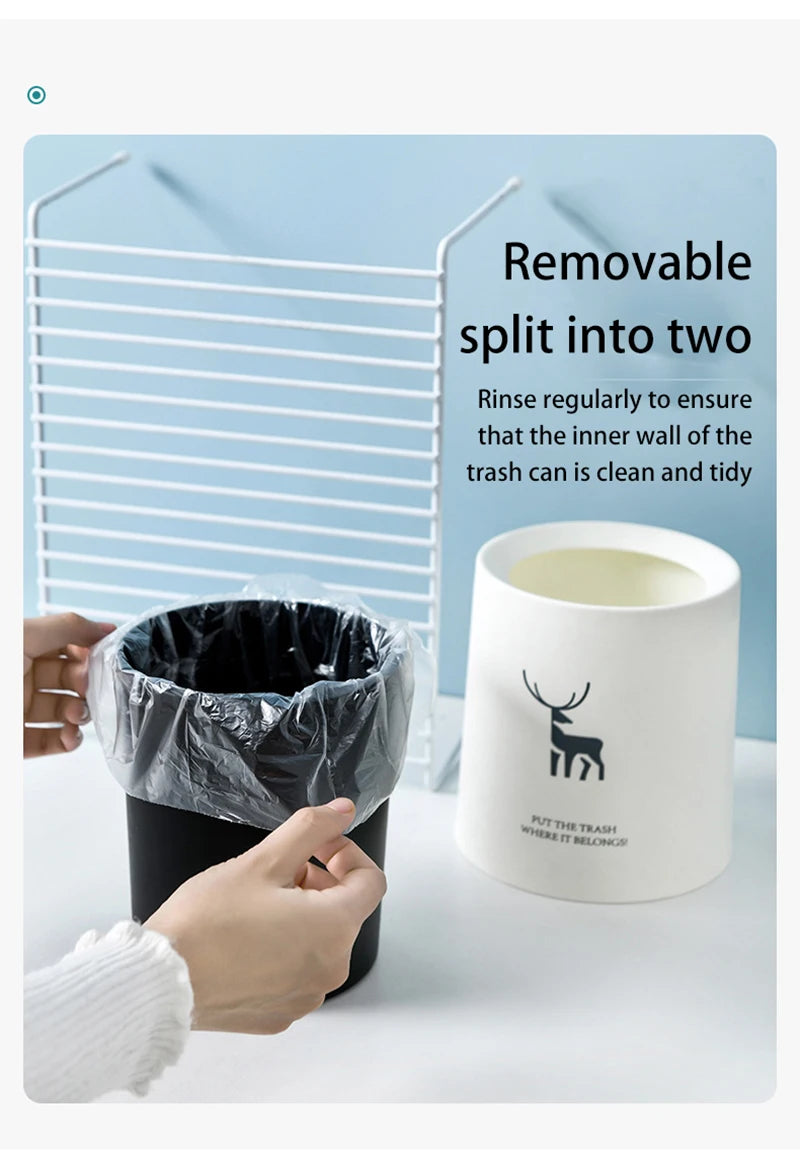 Nordic Desktop Double-Layer Mini Trash Can | Customizable Coffee Table, Desk, Bedside Storage Bucket