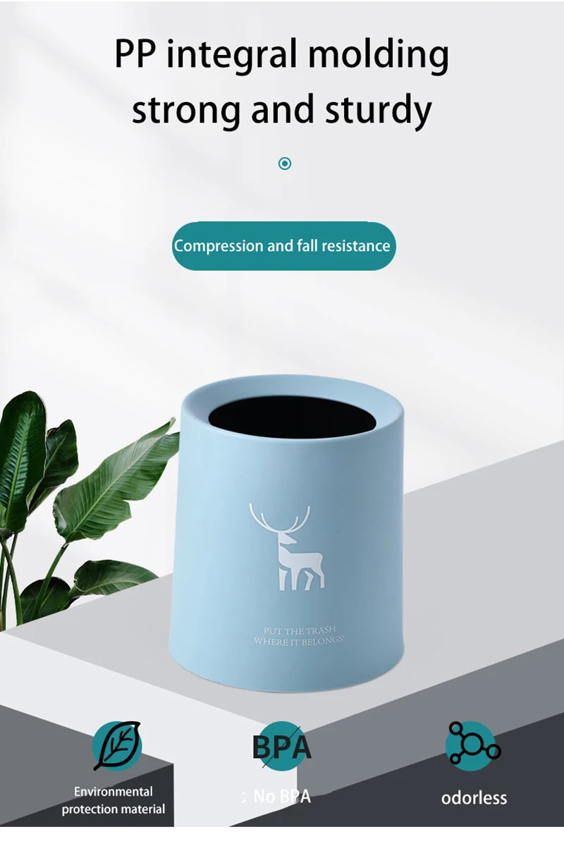 Nordic Desktop Double-Layer Mini Trash Can | Customizable Coffee Table, Desk, Bedside Storage Bucket
