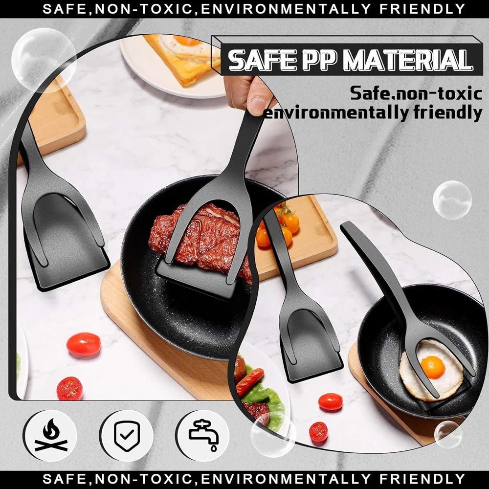 2 in 1 spatula tongs for grilling and frying