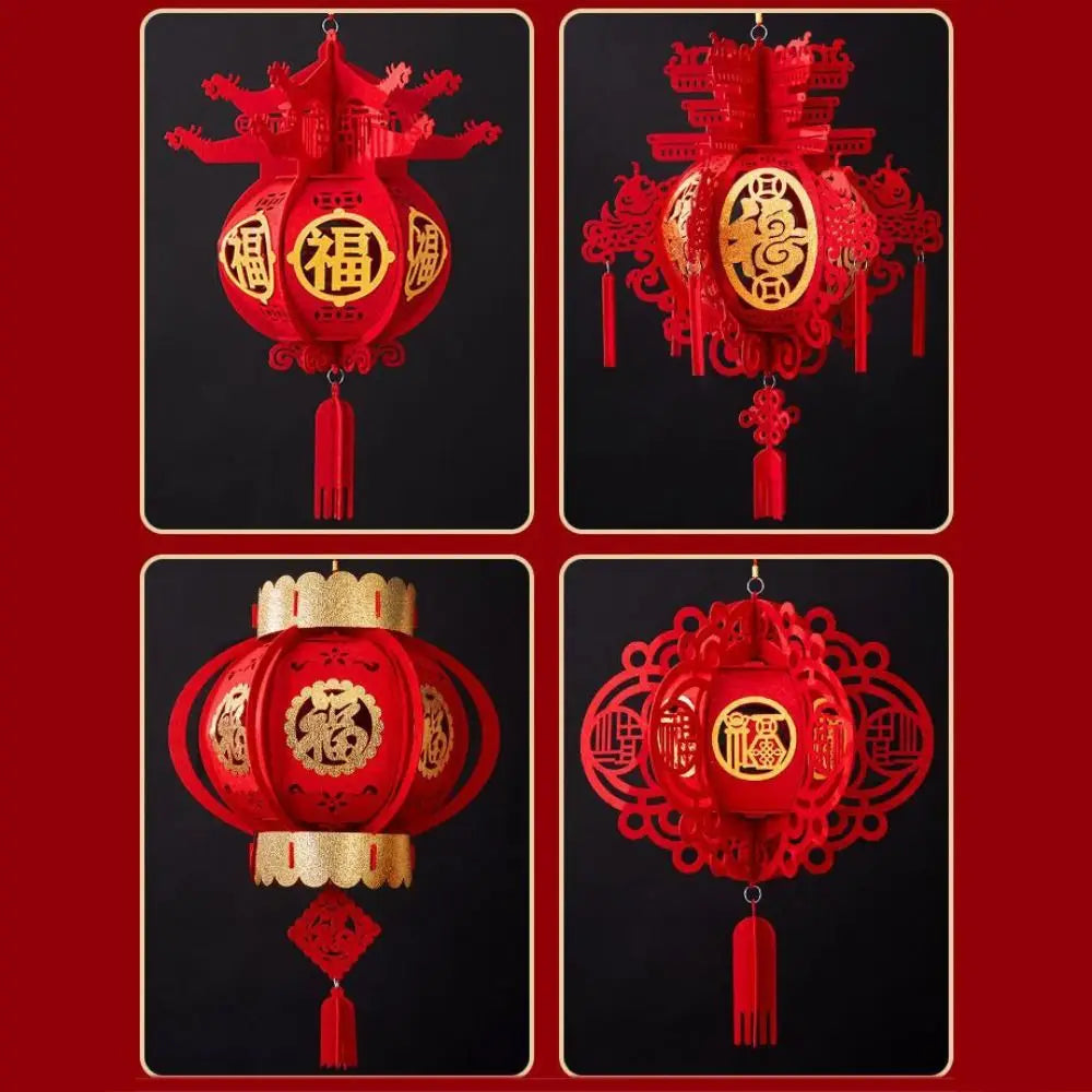 Traditional Chinese red lantern hanging decor for Lunar New Year celebration