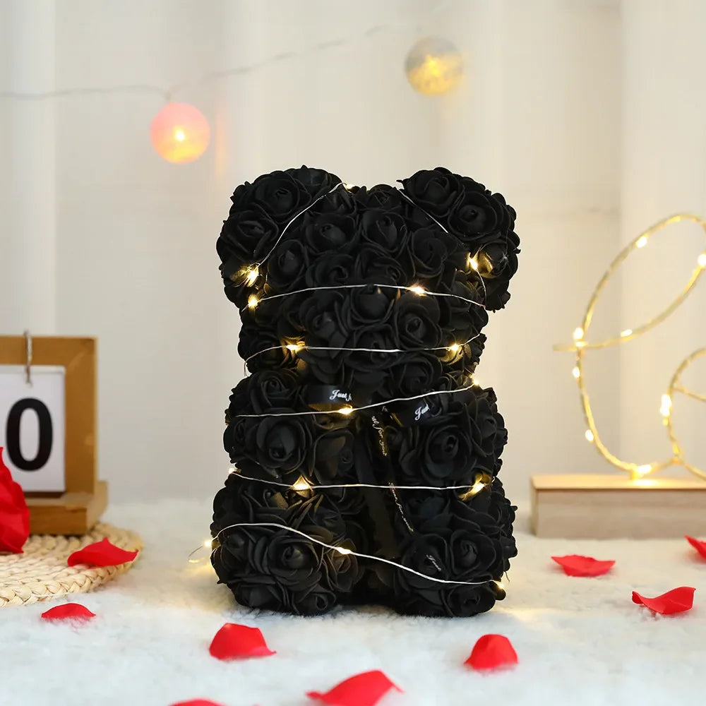 Rose bear valentines romantic anniversary gift