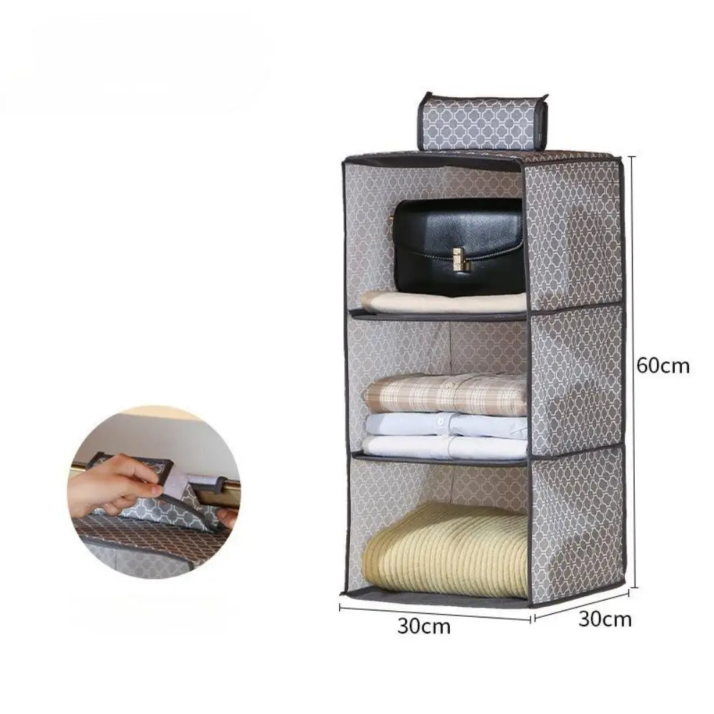 Multifunctional Foldable Hanging Closet Organizer Space Saving Storage Bag