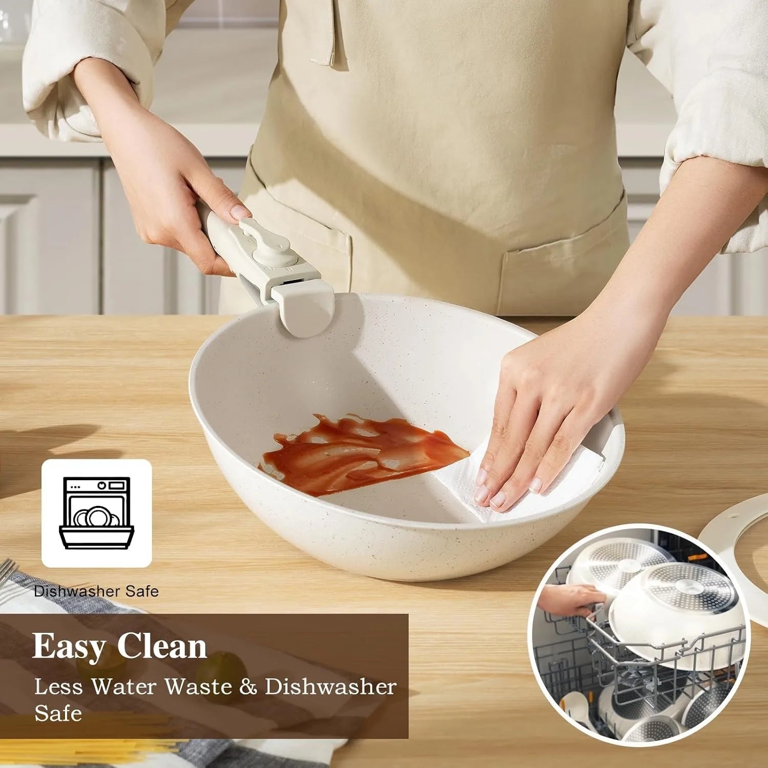 20 Pc Non-Stick Stackable Cookware Set 