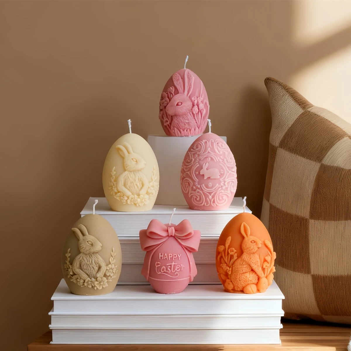 DIY Easter candle mold – silicone 5-style set for bunny and rabbit shapes USA