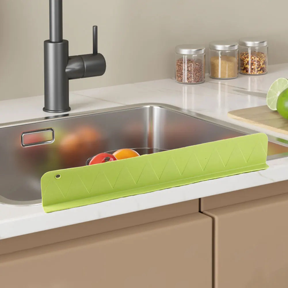 Silicone Kitchen Sink Splash Guard with Suction Cup Water Stopper Anti Splash Protector