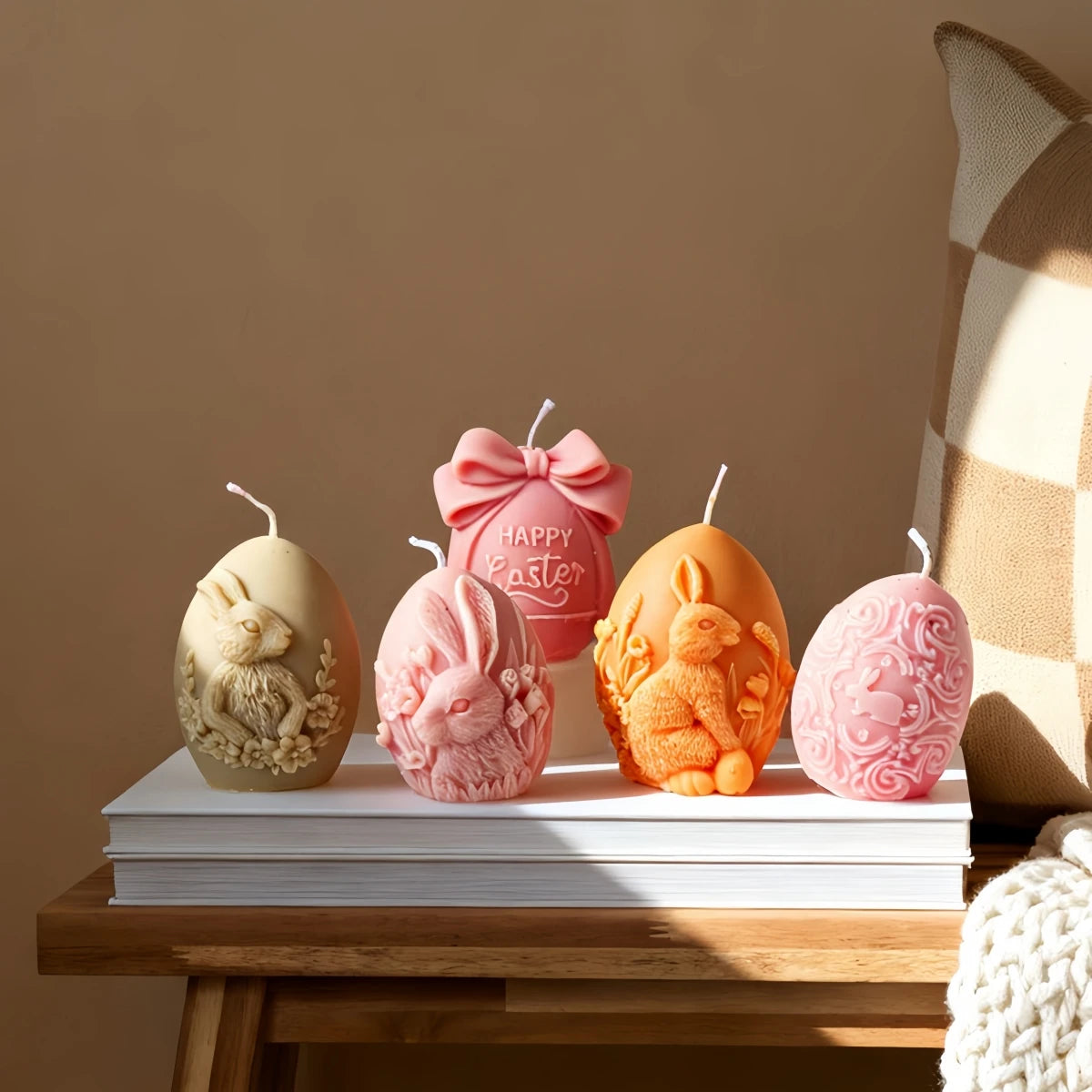 5-style Easter silicone mold – rabbit and bunny shapes for homemade candles USA