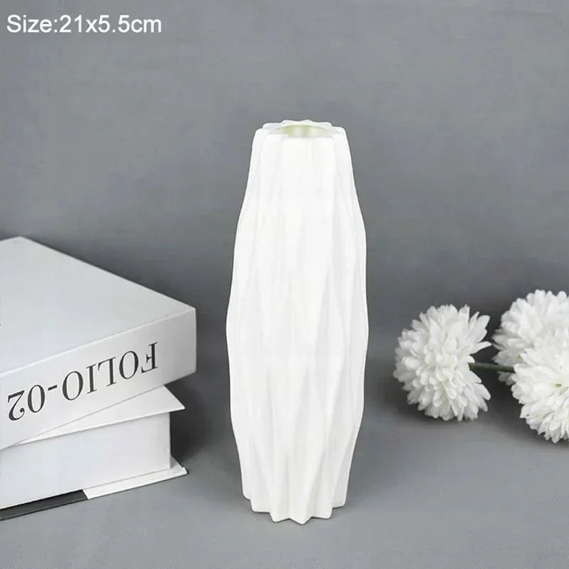 modern plastic flower vase