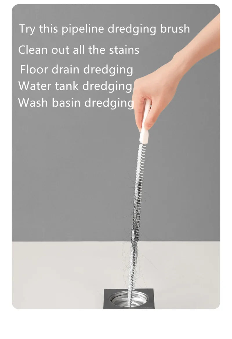 Flexible drain cleaner brush – 45cm for pipes, sinks, and sewer cleaning USA