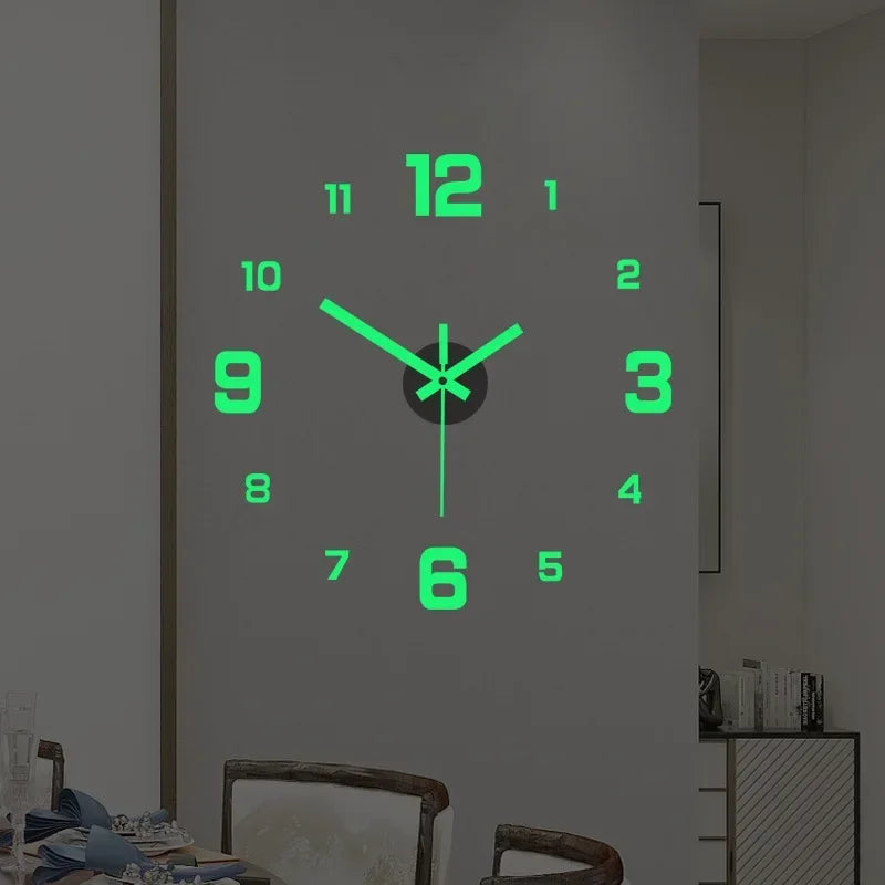 3D luminous wall clock