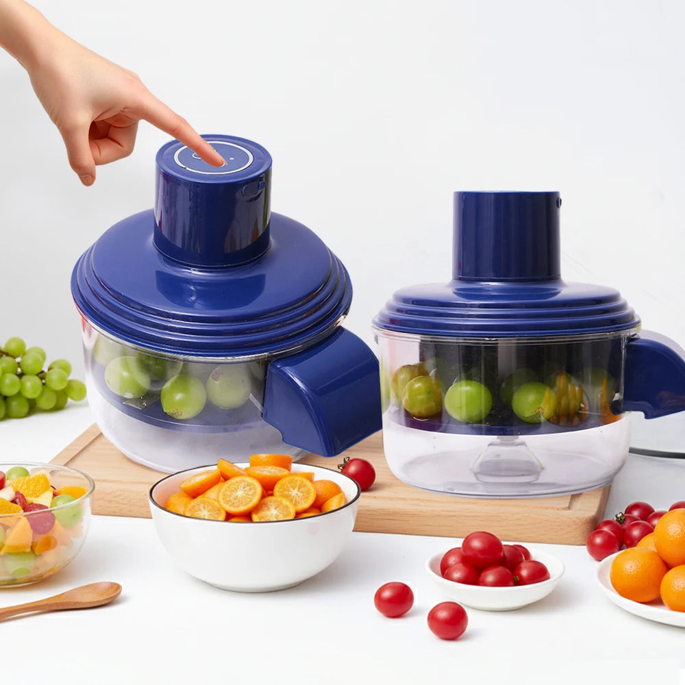 Automatic kitchen tool for peeling grapes and garlic with USB