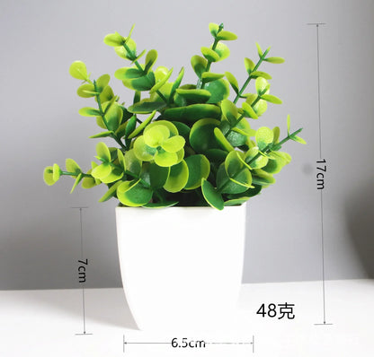 artificial eucalyptus bonsai plant