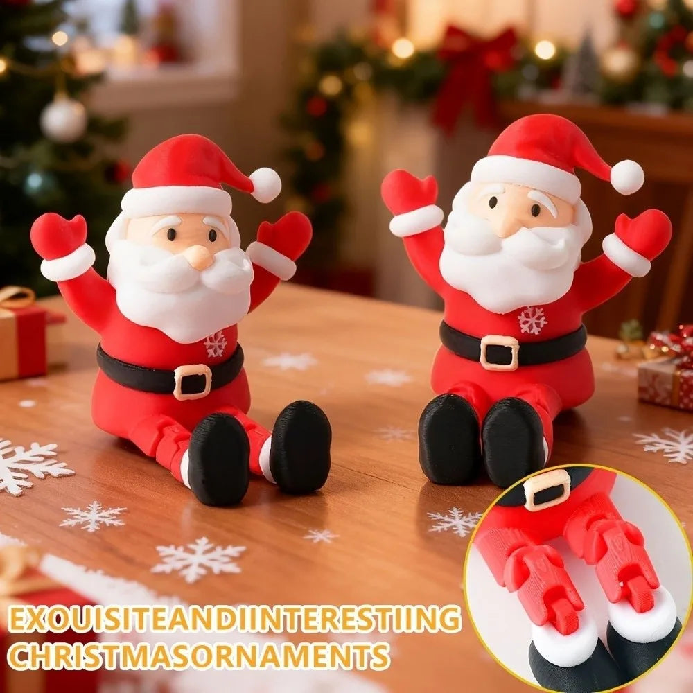Front view of movable mini Santa Claus figurine