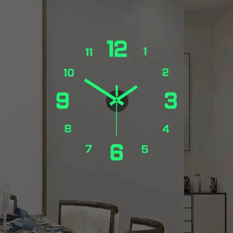 3D luminous wall clock