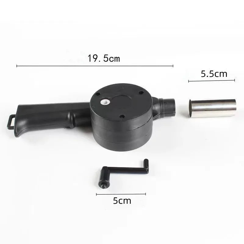 Black mechanical component with measurements on a white background