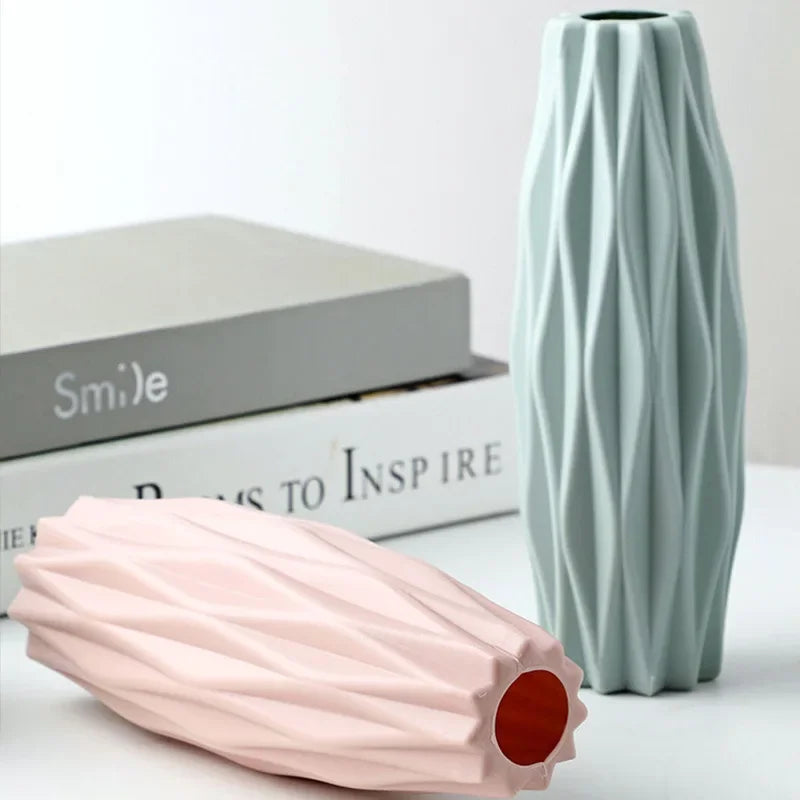 modern plastic flower vase