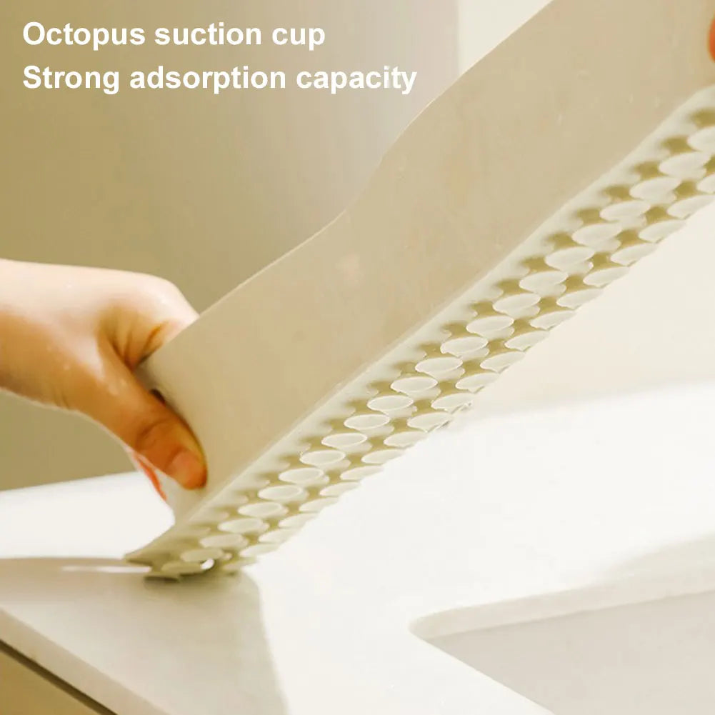 Silicone Kitchen Sink Splash Guard with Suction Cup Water Stopper Anti Splash Protector