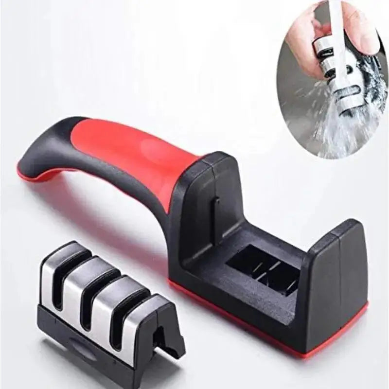 3-segment knife sharpener – durable ceramic and stainless steel kitchen tool USA