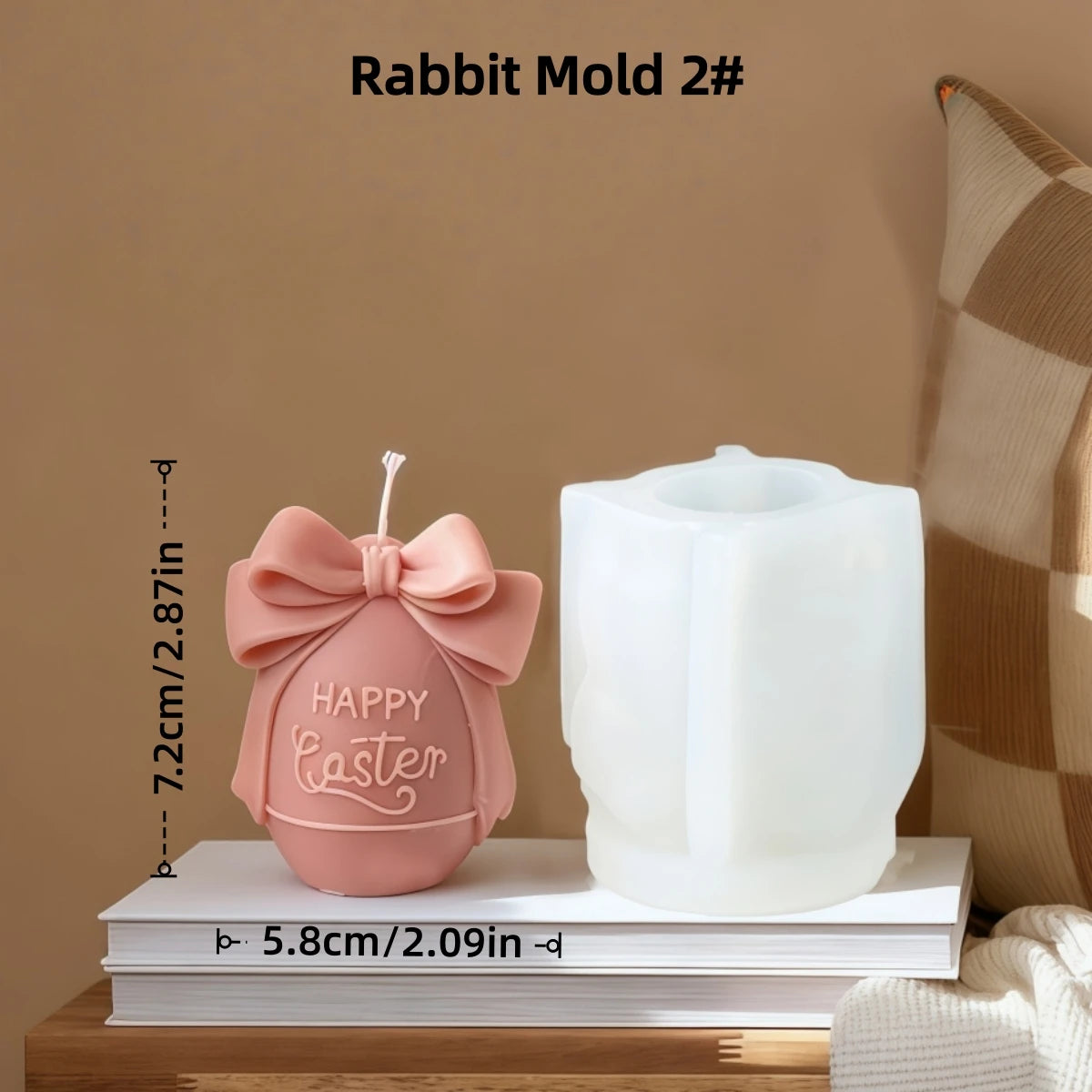 Easter bunny silicone candle mold set gift idea for spring and holiday decor