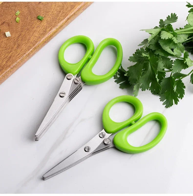 Herb scissors with 3 or 5 blades – stainless steel tool for fast herb chopping USA