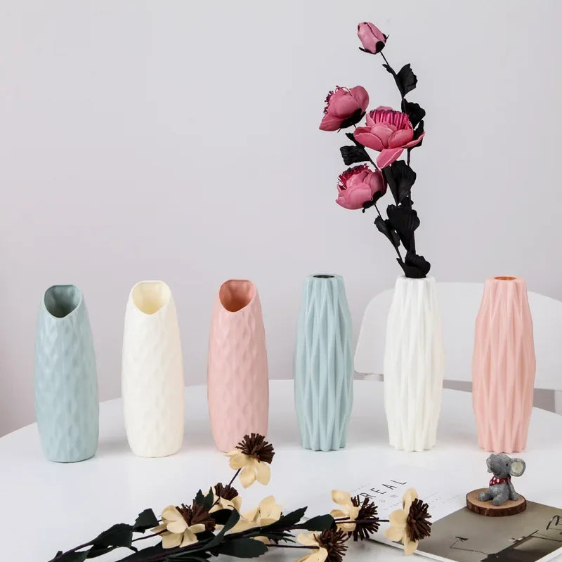 modern plastic flower vase