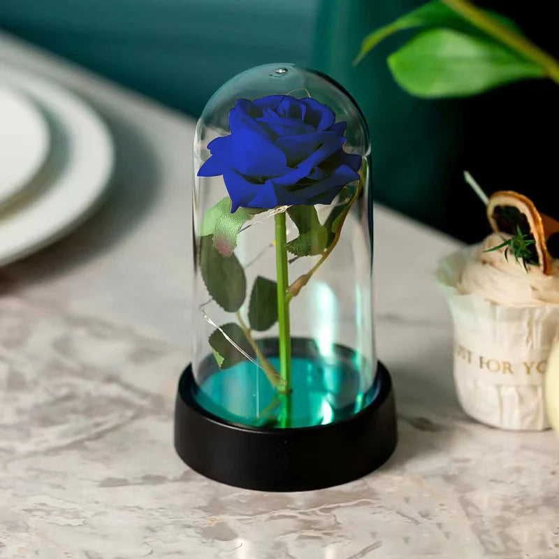 acrylic dome rose led lamp tabletop decoration